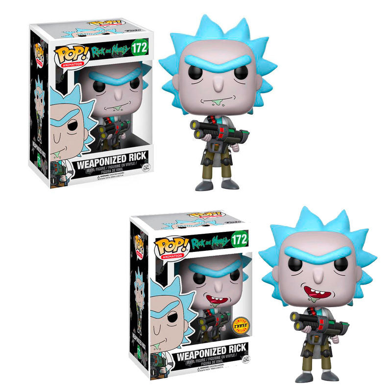 Figura Funko POP! Weaponized Rick de Rick and Morty con arma futurista
