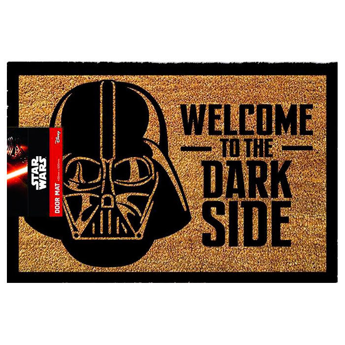 Felpudo Star Wars de Darth Vader con mensaje Welcome to the Dark Side