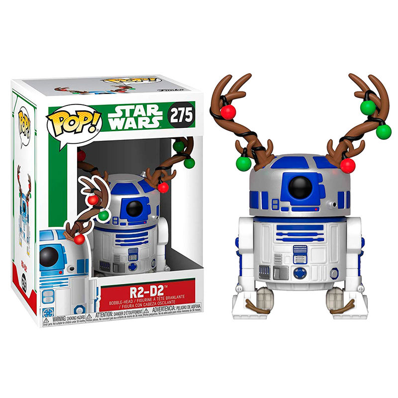 Figura Funko POP! de R2-D2 con astas de reno y luces de colores - 2