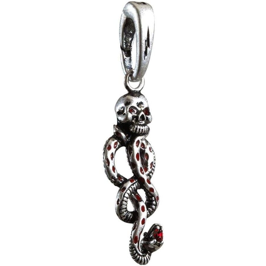 Colgante charm metálico de la Marca Oscura de Harry Potter con calavera y serpiente