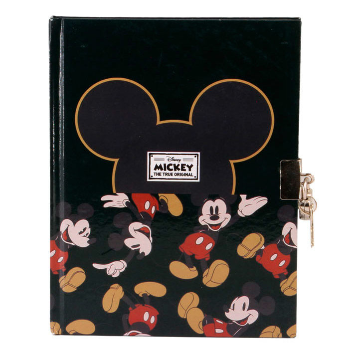 Diario negro con llave y diseño de Mickey Mouse Disney - 3