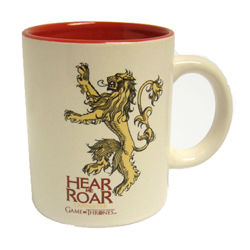 Taza cerámica Lannister de Juego de Tronos con interior rojo