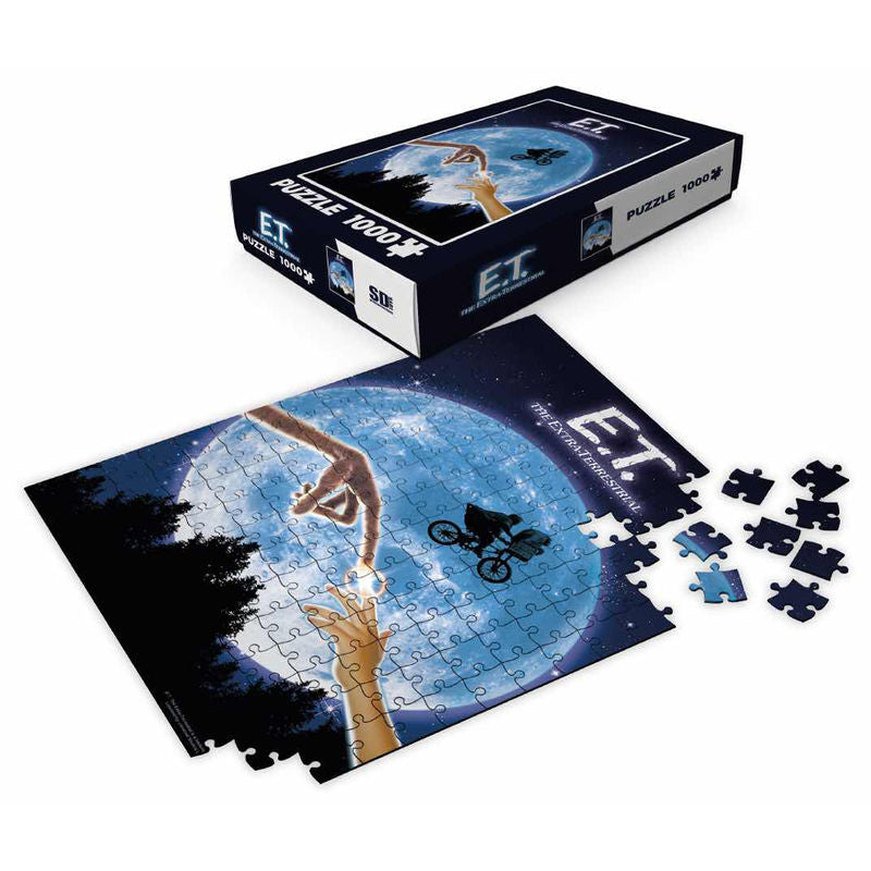 Puzzle póster de E.T. El Extraterrestre con luna azul y bicicleta - 2