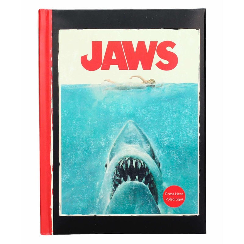 Diario con luz JAWS de SD TOYS con portada de tiburón