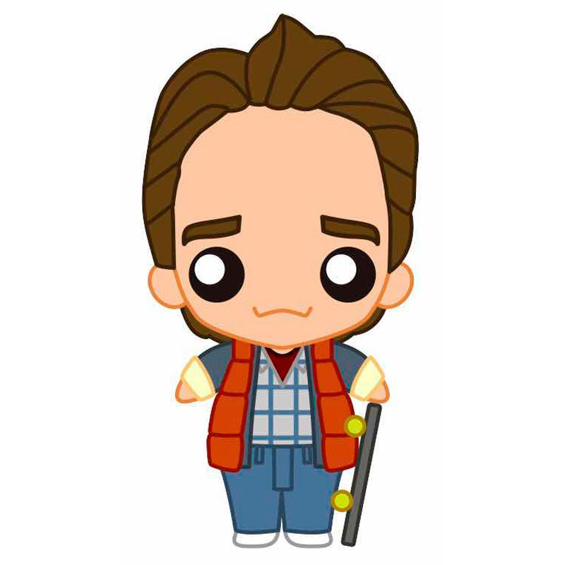 Figura Pokis de Marty McFly con aeropatín de Regreso al Futuro