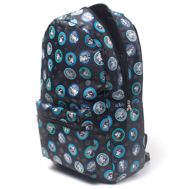 Mochila negra Disney de Mickey y Minnie con estampado azul - 4