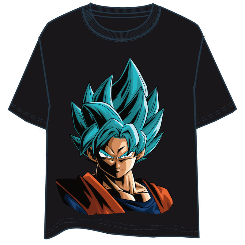 Camiseta negra de Dragon Ball con Son Goku Super Saiyan Blue - 5