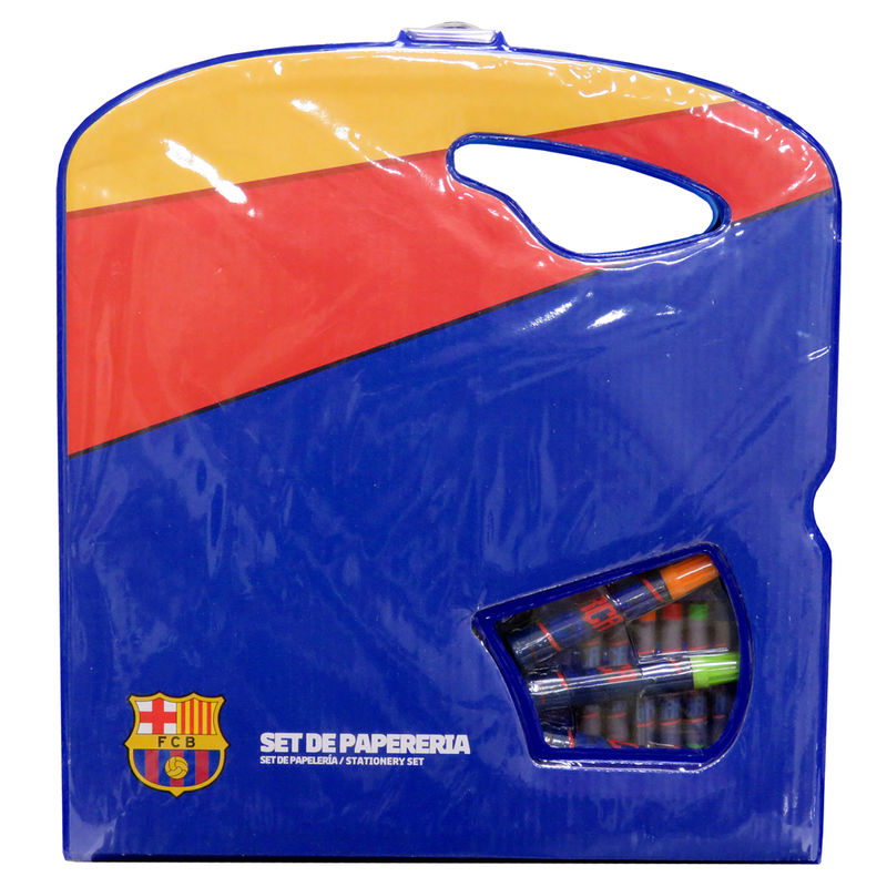 Maletín de dibujo FC Barcelona azul con 39 piezas - 2