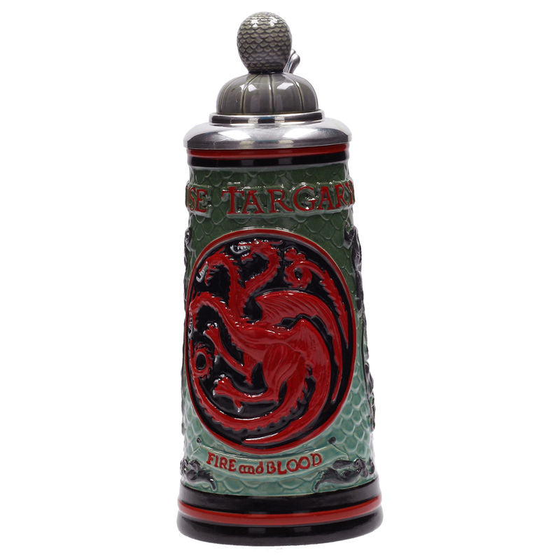 Jarra cerámica Targaryen de Juego de Tronos con dragón en relieve