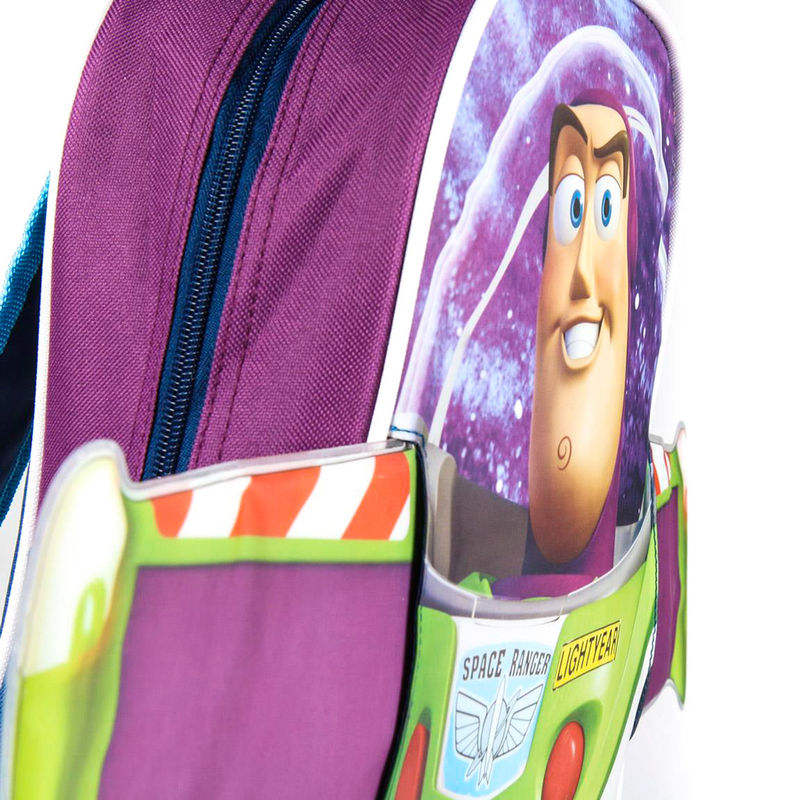 Mochila de Buzz Lightyear de Toy Story con diseño espacial en verde y morado - 6