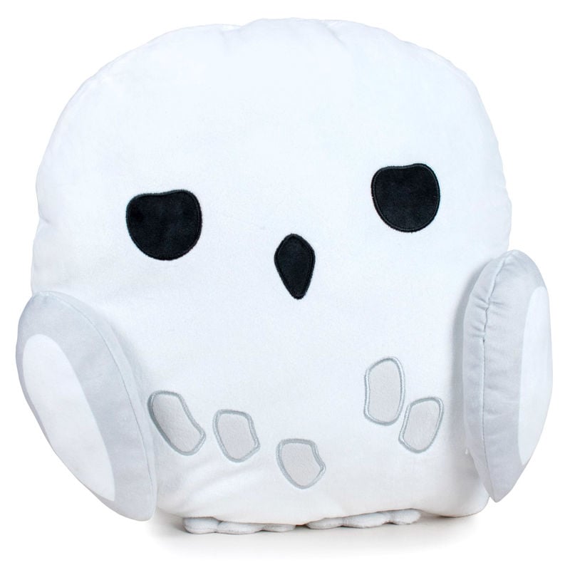 Cojín de peluche blanco con forma de Hedwig de Harry Potter
