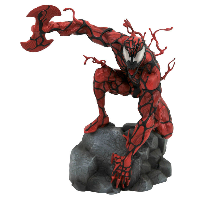 Diorama de Carnage Marvel en PVC sobre una base rocosa