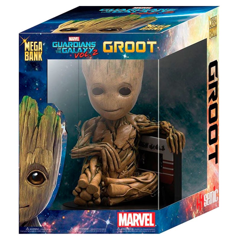 Figura hucha de Baby Groot con cassette de Guardianes de la Galaxia 2 - 6