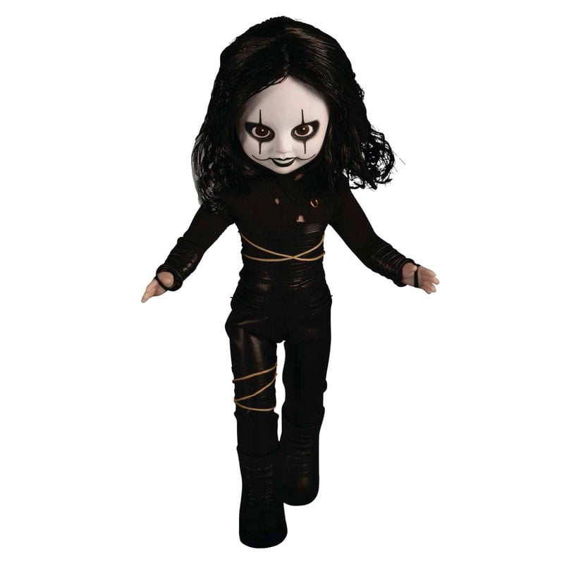 Figura Living Dead Dolls de The Crow con abrigo negro y maquillaje blanco - 6