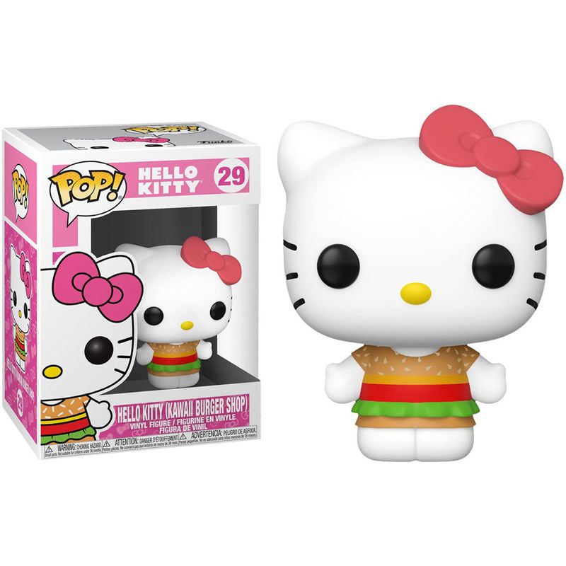 Figura Funko POP! de Hello Kitty con lazo rojo y vestido multicolor - 2