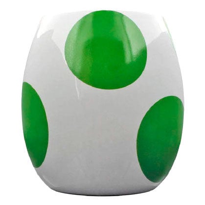 Taza blanca con manchas verdes inspirada en el Huevo de Yoshi - 3