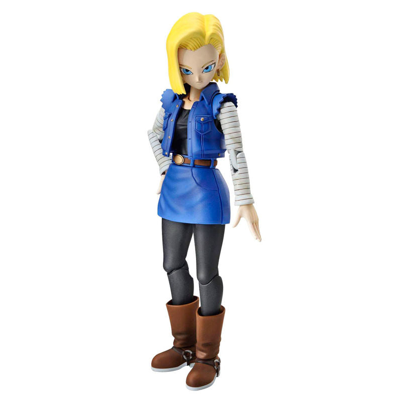 Figura articulada de Android 18 de Dragon Ball con atuendo azul - 5