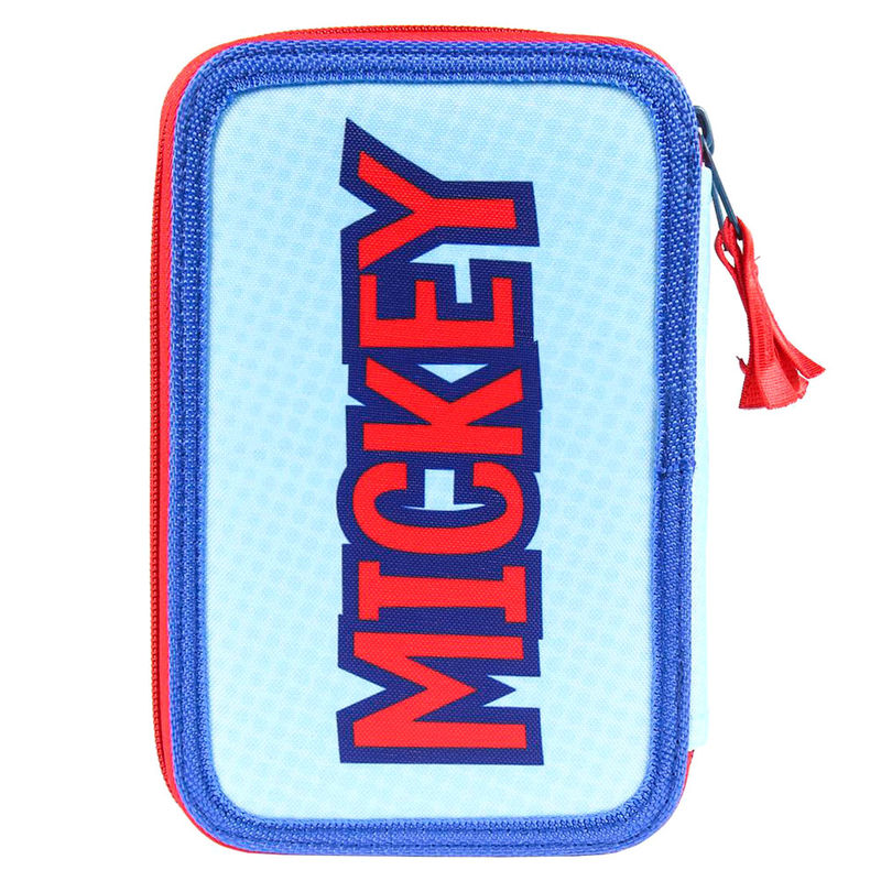 Plumier triple Giotto de Mickey Disney en azul y rojo - 5