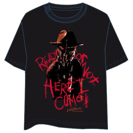 Camiseta negra de Pesadilla en Elm Street con estampado frontal rojo - 2