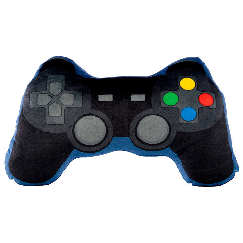 Cojín con forma de mando de videojuegos Game Over en negro y azul - 4