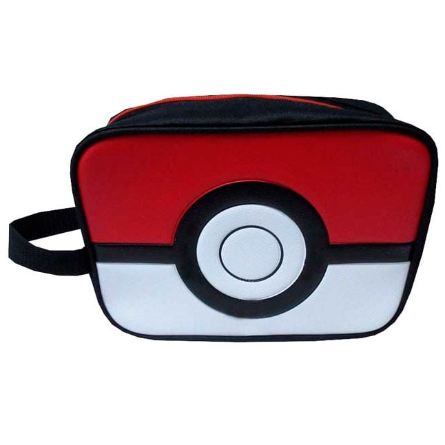 Neceser Pokémon con diseño de Poké Ball en rojo, blanco y negro