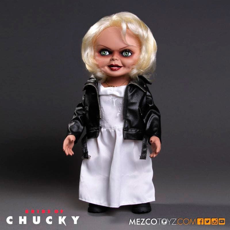 Figura articulada de Tiffany, la novia de Chucky, con vestido blanco y chaqueta negra - 5