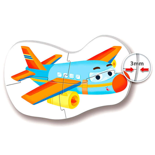 Set Clementoni My First Puzzles de medios de transporte con cuatro puzzles de silueta - 2