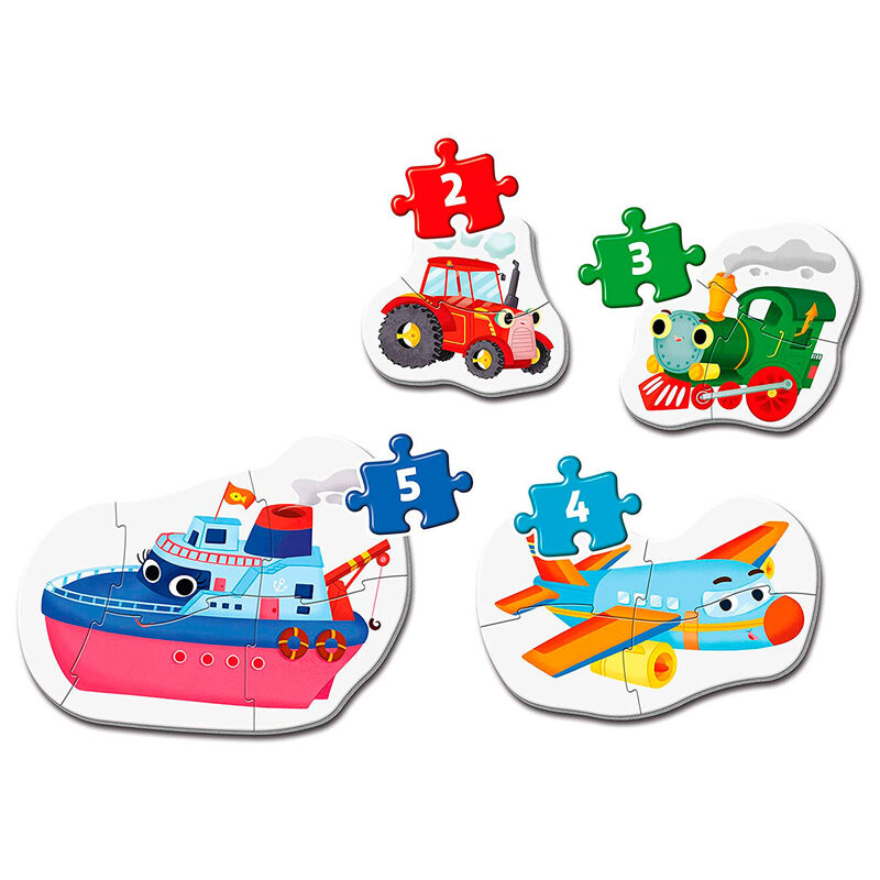 Set Clementoni My First Puzzles de medios de transporte con cuatro puzzles de silueta - 3