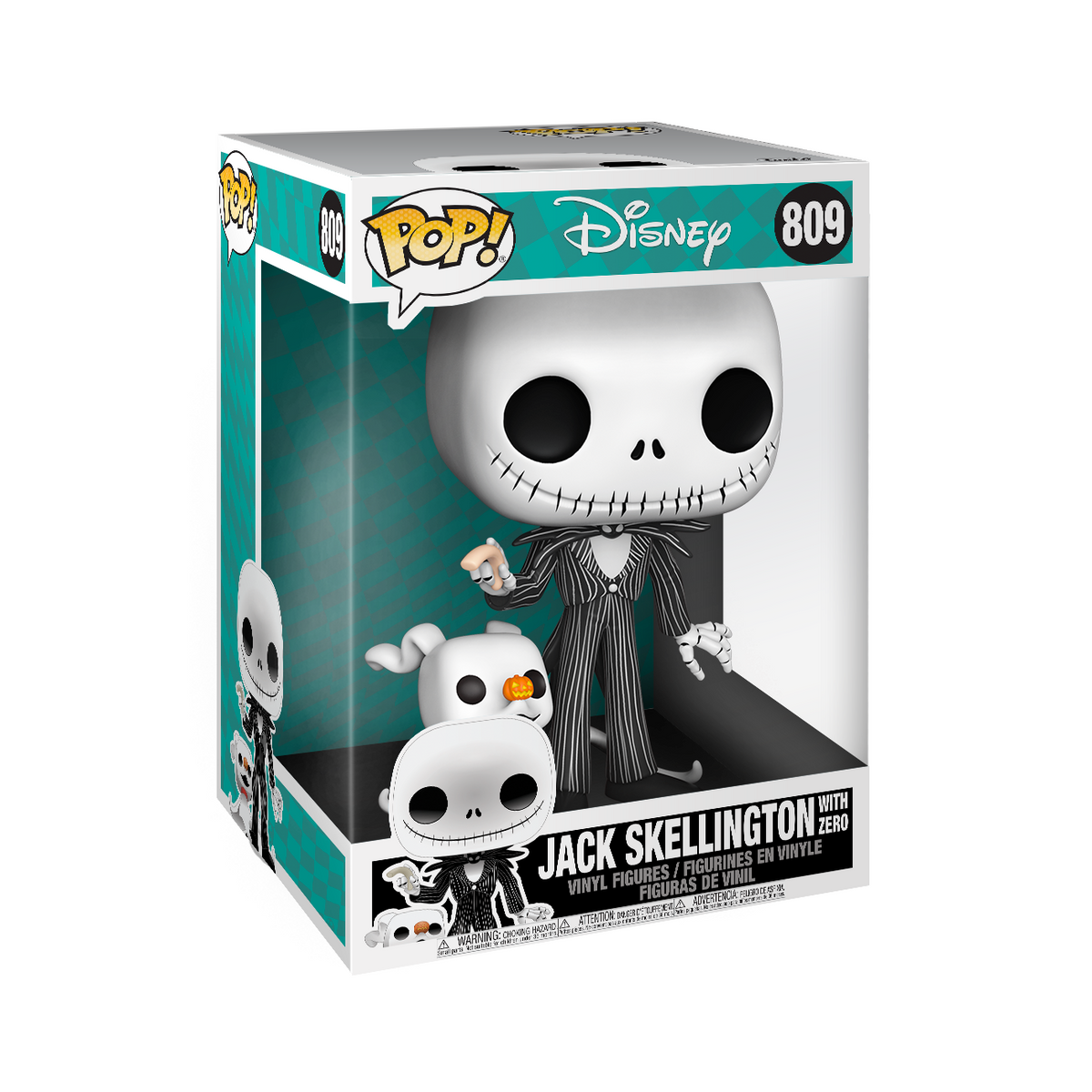 Figura Funko POP! de Jack Skellington con Zero en caja Disney - 3