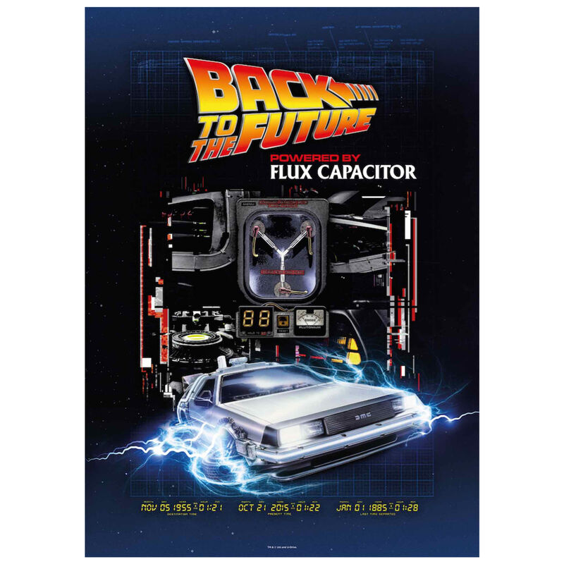 Puzzle de Regreso al Futuro con DeLorean y condensador de flujo