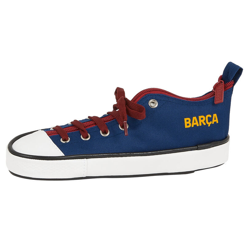 Portatodo zapatilla del F.C. Barcelona azul y granate con cordones - 4