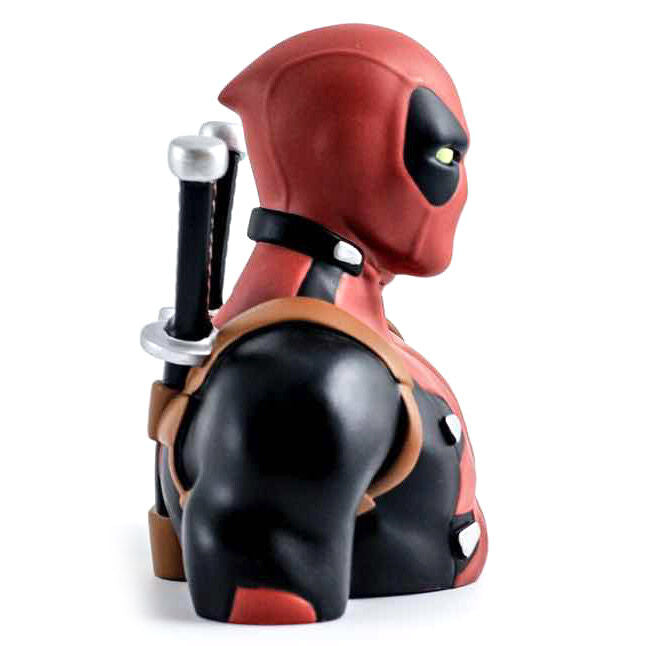 Busto hucha de Deadpool Marvel de PVC con dos espadas a la espalda - 4
