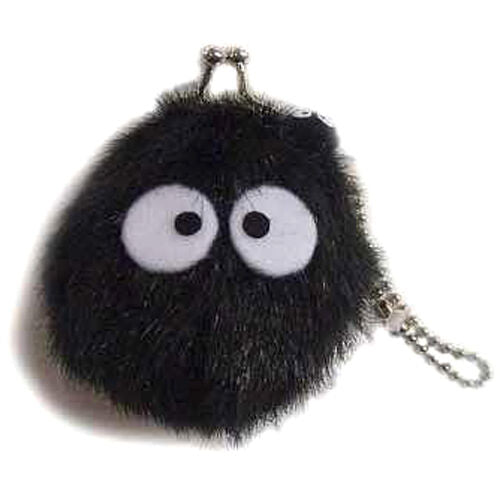 Monedero de peluche negro del Espíritu del Hollín de Mi Vecino Totoro