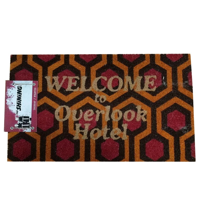 Felpudo The Shining Welcome to Overlook Hotel con diseño geométrico