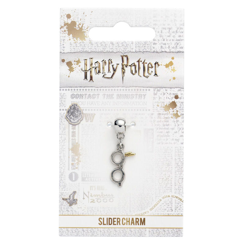 Charm Harry Potter Bolt with Glasses con gafas plateadas y rayo dorado - 2