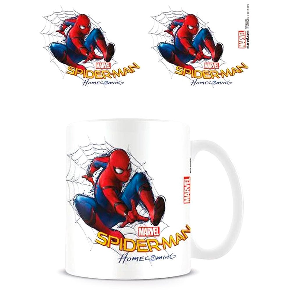 Taza blanca de cerámica Spider-Man Homecoming de Marvel