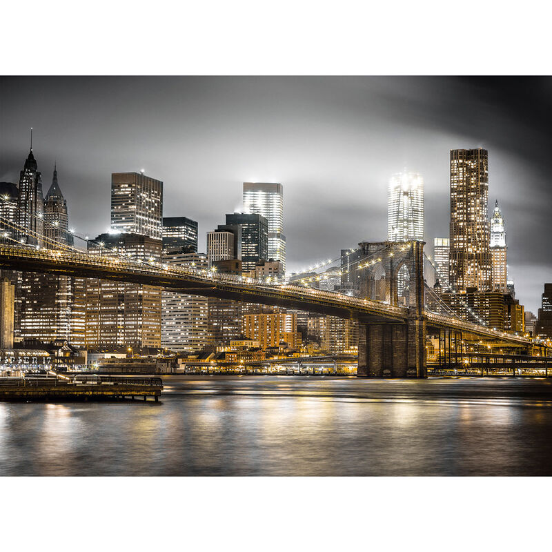 Puzzle Clementoni de 1000 piezas con skyline nocturno de Nueva York - 2