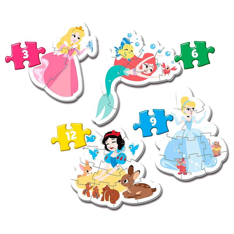 Caja de cuatro puzles My First Puzzle de Princesas Disney Clementoni - 2