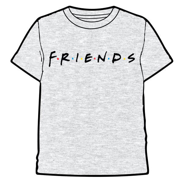 Camiseta gris de Friends para adulto con logotipo frontal