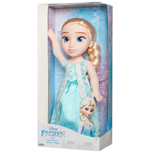 Muñeca Elsa de Disney Frozen de 38 cm con vestido azul y trenza rubia - 2