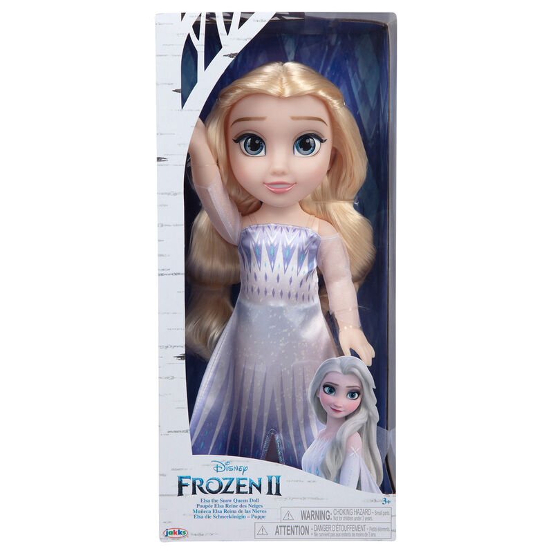 Muñeca Elsa de Frozen 2 con vestido blanco, azul y lila - 8