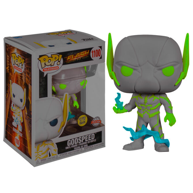 Figura Funko POP! de Godspeed de DC Comics en blanco y amarillo - 3