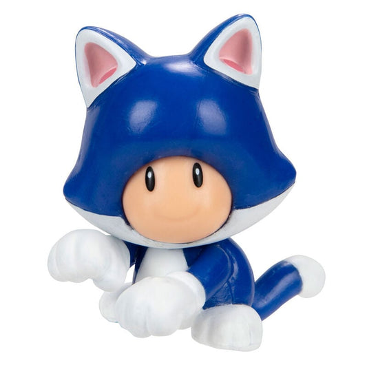 Figura Toad Felino azul de Super Mario en blíster - 5
