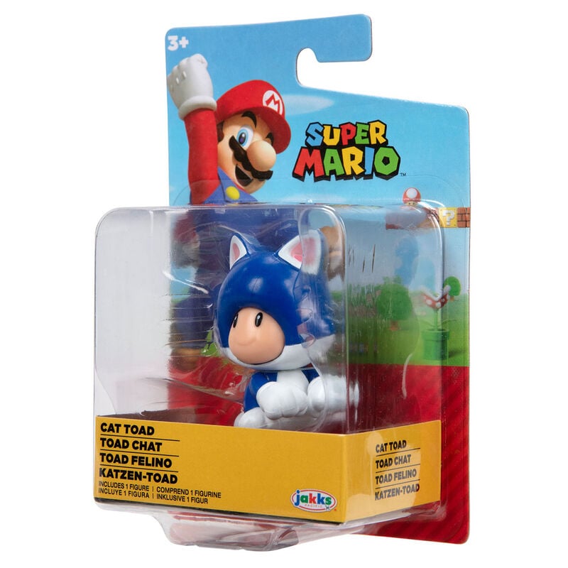 Figura Toad Felino azul de Super Mario en blíster - 6