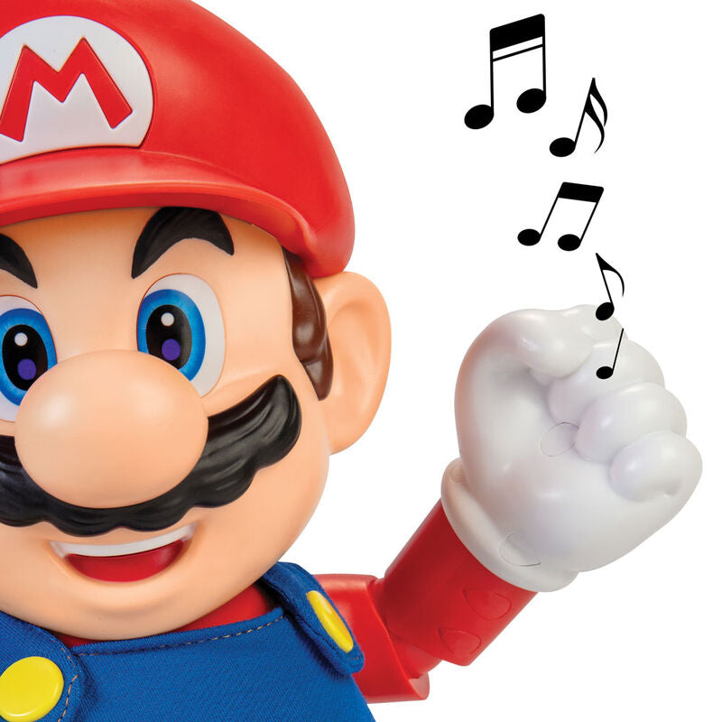 Figura interactiva de Mario de 36 cm con gorra roja y peto azul - 6