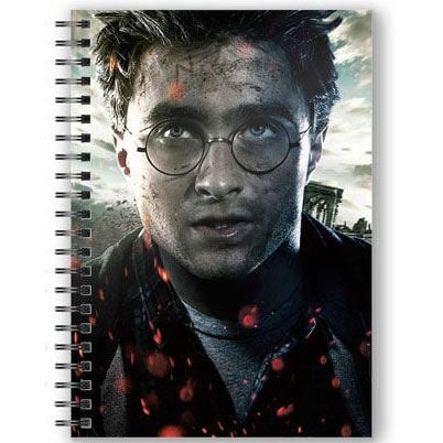 Cuaderno A5 3D de Harry Potter con encuadernación en espiral