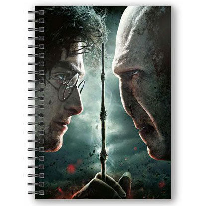Cuaderno A5 3D de Harry Potter con Harry y Voldemort en portada