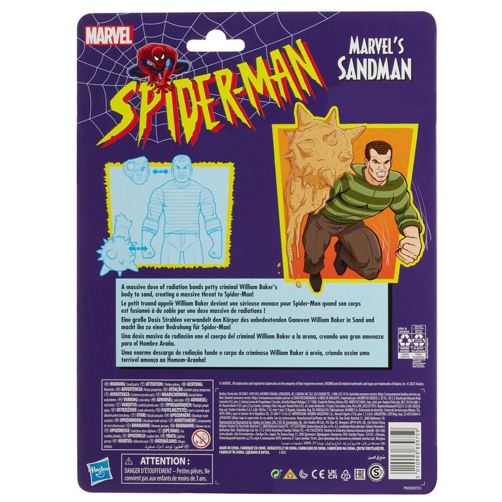 Figura articulada de Sandman de Spider-Man con puños arenosos - 8