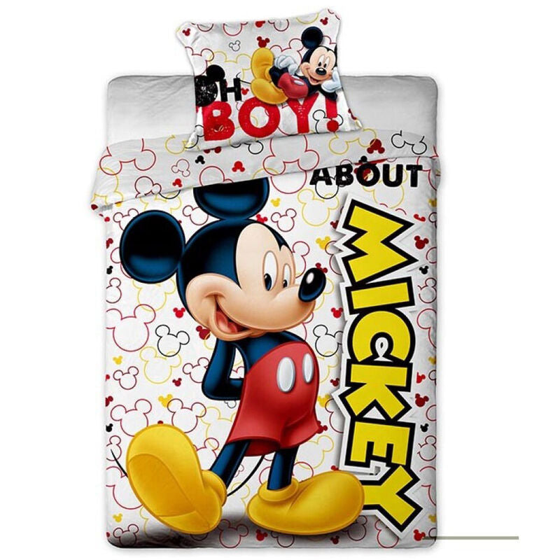 Funda nórdica Mickey Disney blanca con estampado del personaje