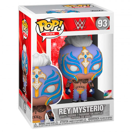 Figura Funko POP! WWE de Rey Mysterio con máscara azul y morada - 3